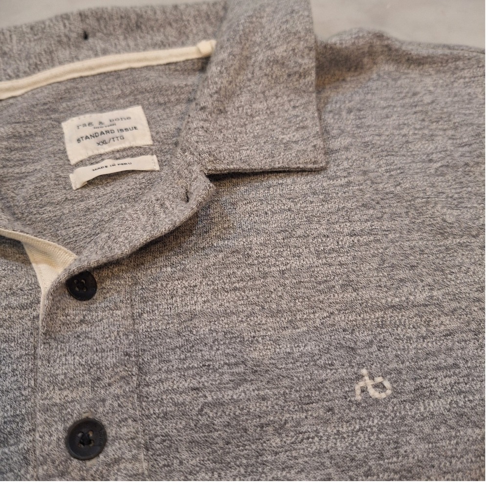 Rag & Bone Polo Shirt Sz XXL (Closer to XL) Shortsleeve Standard Issue Preppy